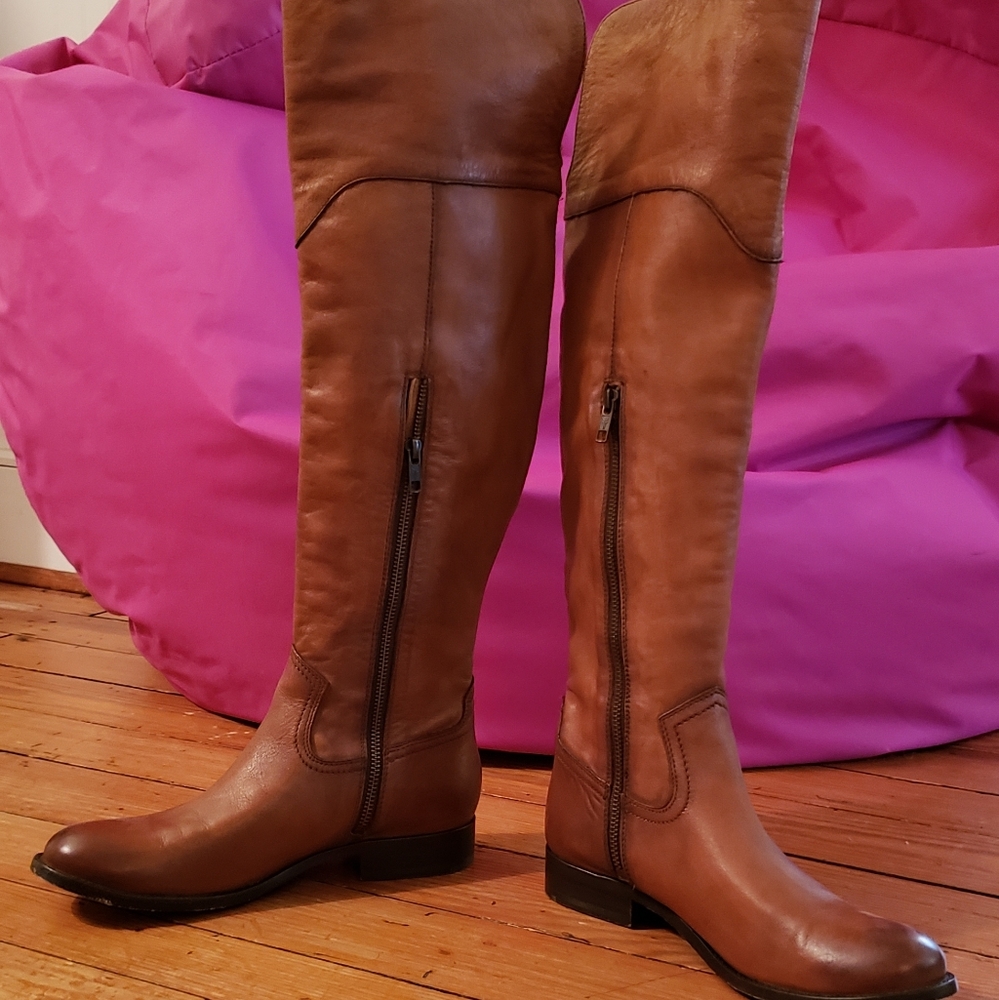 Frye OTK (over the knee) Riding Boots - Low Heel